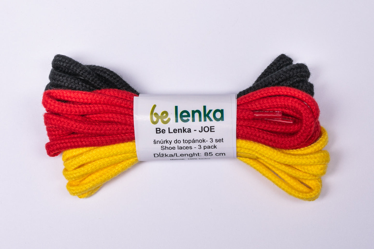 Be Lenka Shoe Laces 3 pack (85cm) - Red, Black, Yellow