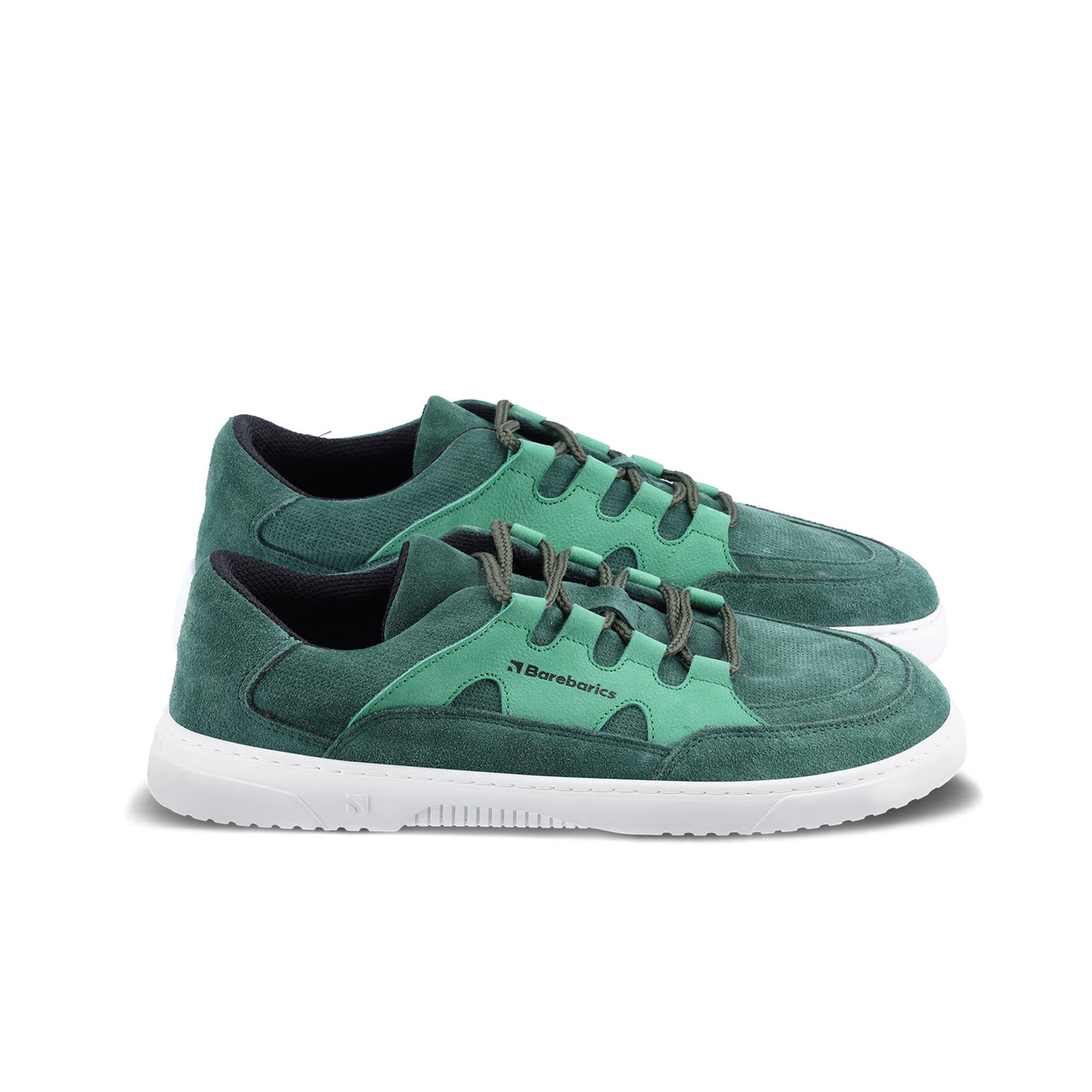 Barebarics Evo Barefoot Sneakers - Dark Green & White