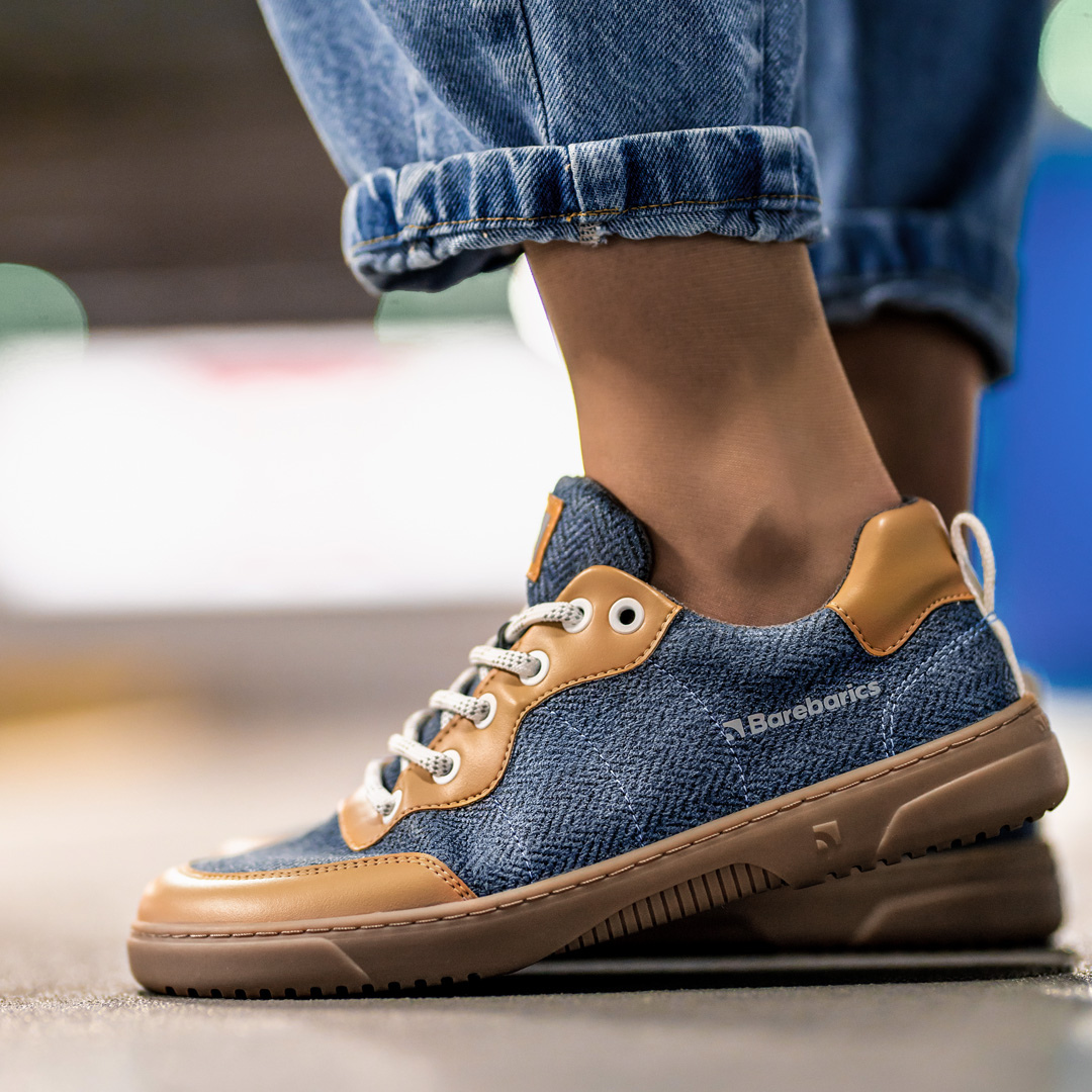 Barebarics Kudos Barefoot Sneakers - Brown & Blue
