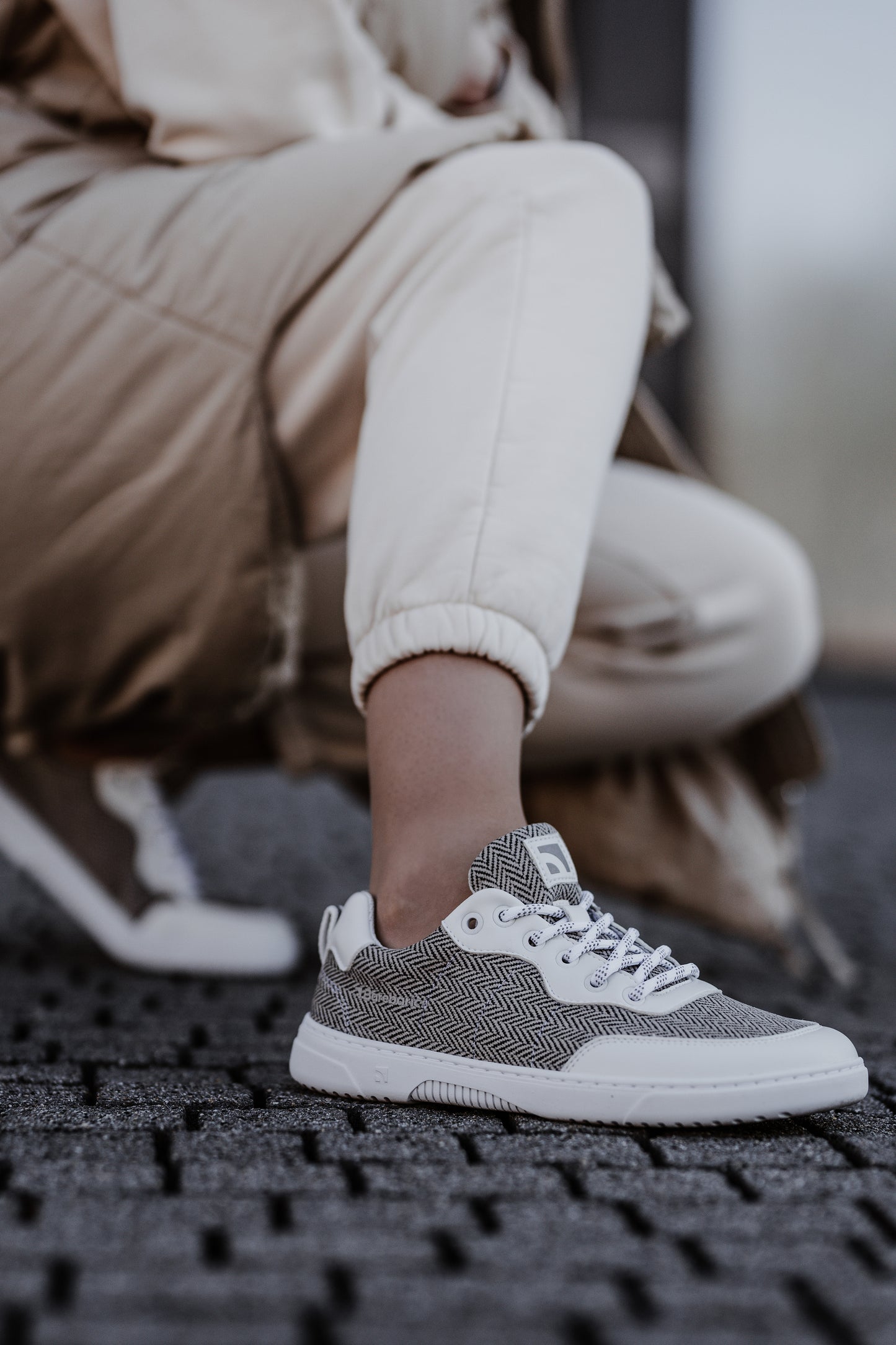 Barebarics Kudos Barefoot Sneakers - White & Grey