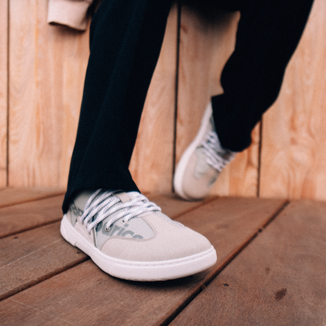 Barebarics Vibe Barefoot Sneakers - Grey & White