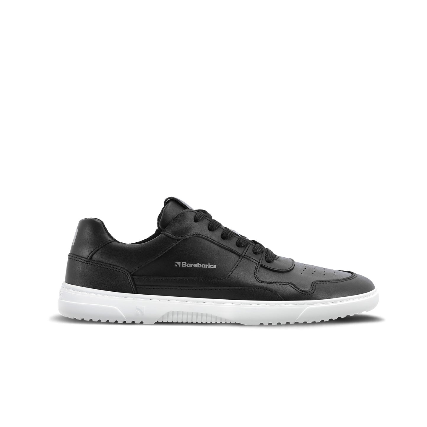 Barebarics Zing Barefoot Sneakers - Black & White (Leather)