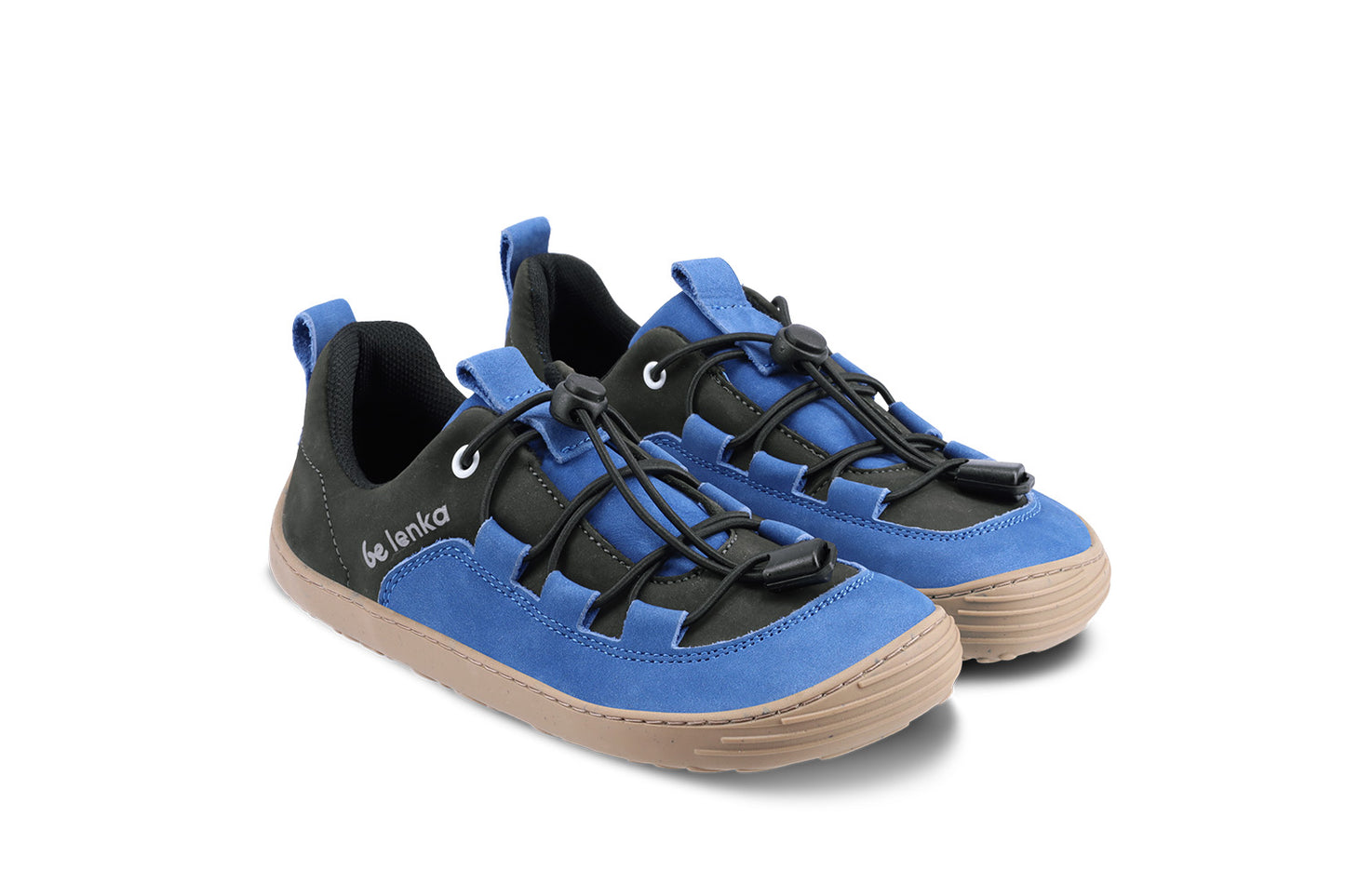 Be Lenka Xplorer Kids' Barefoot Sneakers - Blue & Olive Black