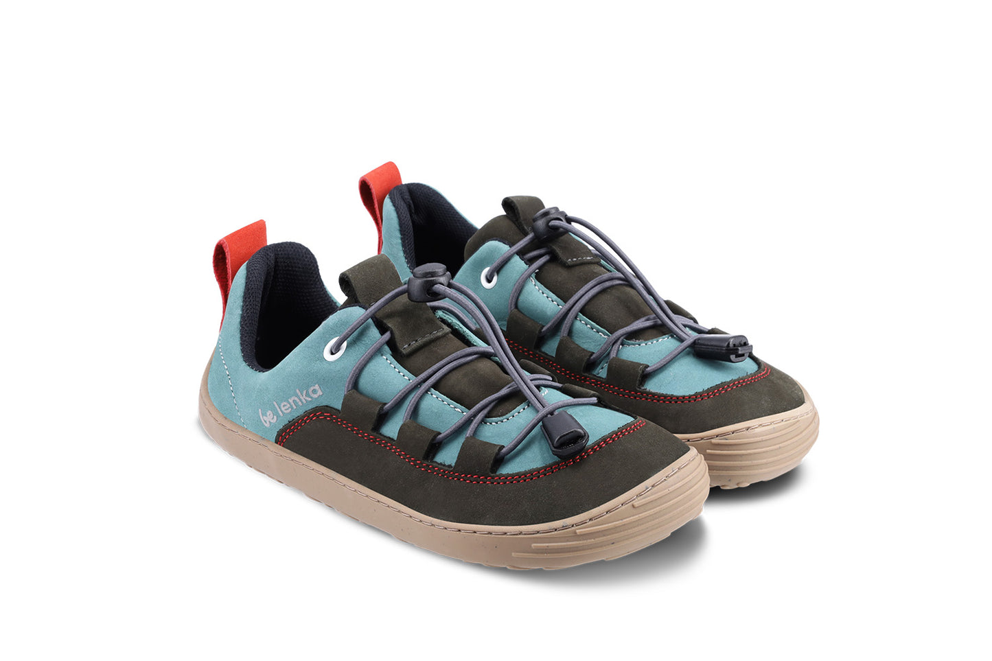 Be Lenka Xplorer Kids' Barefoot Sneakers - Olive Black & Sage Green