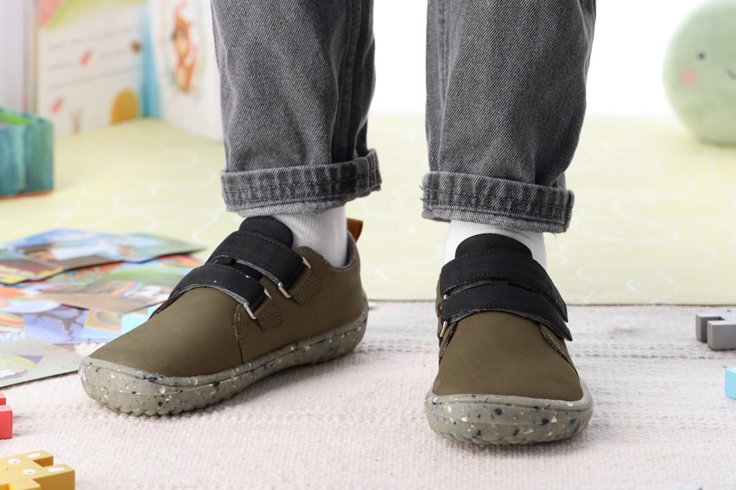 Be Lenka Jolly Kids' Barefoot Sneakers - Army Green
