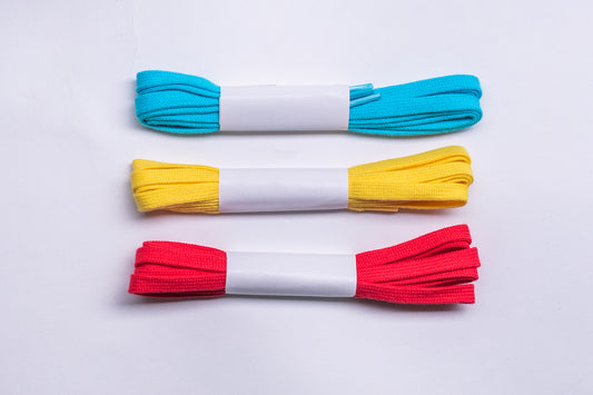 Be Lenka Shoe Laces 3 Pack (100cm) - Turquoise, Yellow, Red